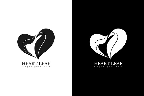 Heart Leaf Logo in Logo Templates - product preview 2