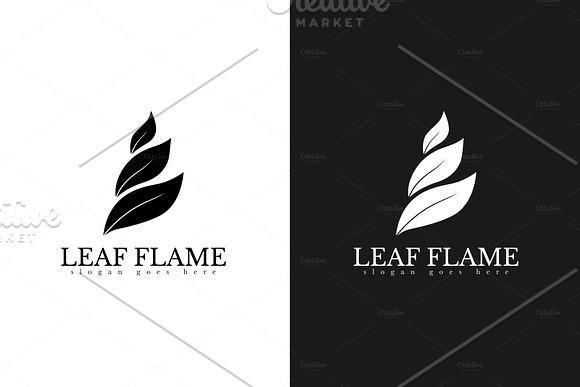 Leaf Flame Logo in Logo Templates - product preview 2