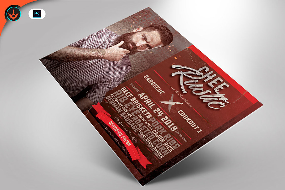 Chef Cookout Flyer Template in Flyer Templates - product preview 8