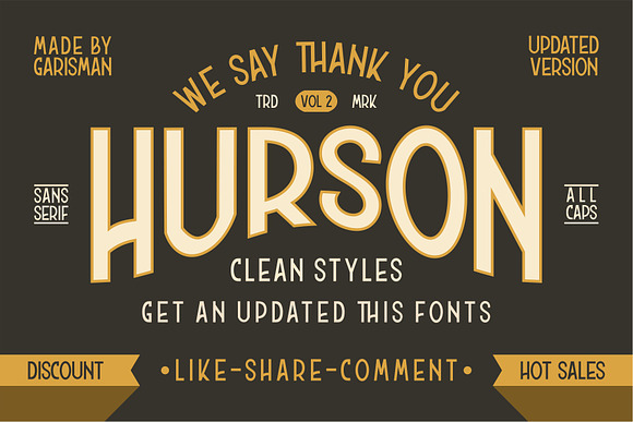 HURSON SANS - Clean Version in Sans-Serif Fonts - product preview 6