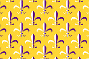 Purple and yellow royal lily pattern