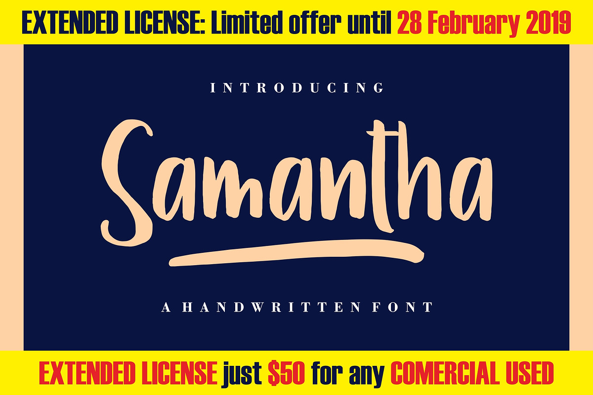 Samantha [EXTENDED LICENSE] in Display Fonts - product preview 8