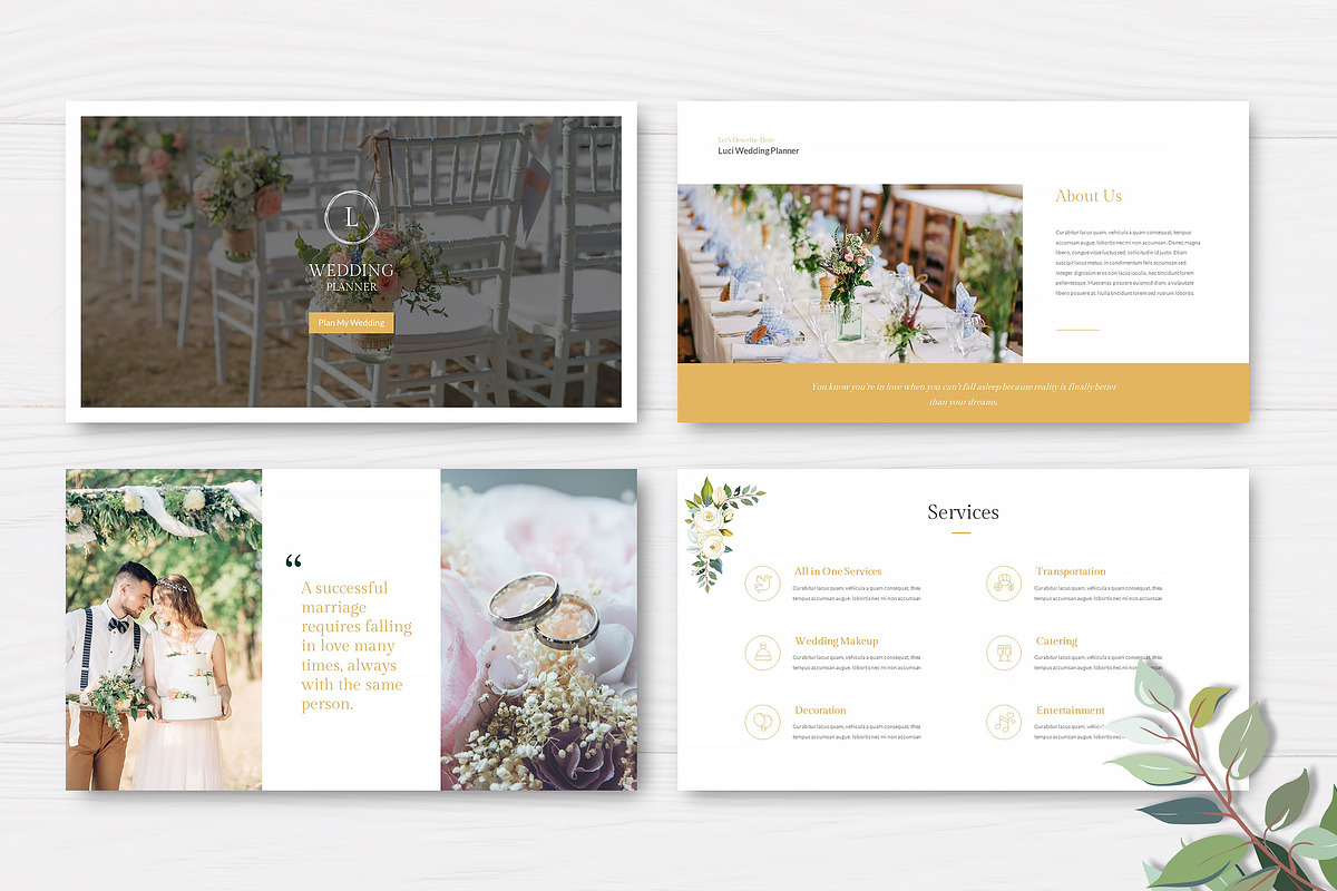 Luci - Wedding Planner Powerpoint in PowerPoint Templates - product preview 8