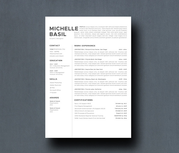 Resume Template CV in Letter Templates - product preview 1
