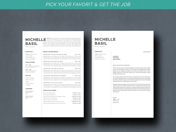 Resume Template CV in Letter Templates - product preview 3