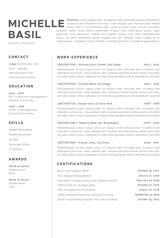 Resume Template CV in Letter Templates - product preview 5