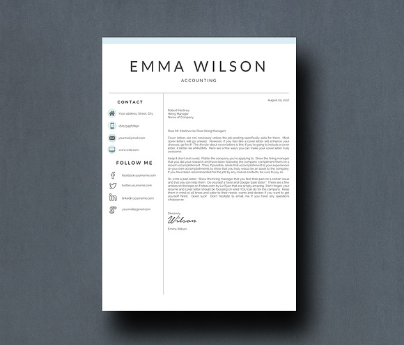 Professional Resume Template 5 Pages in Resume Templates - product preview 5