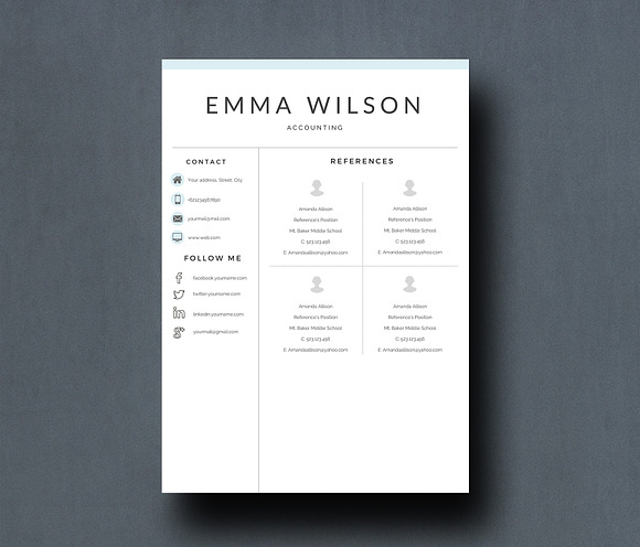 Professional Resume Template 5 Pages in Resume Templates - product preview 6