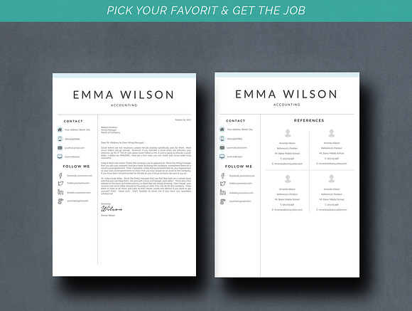 Professional Resume Template 5 Pages in Resume Templates - product preview 7