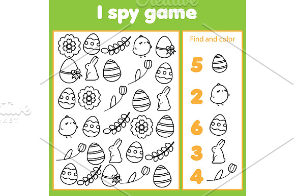 Easter kids activity Education games in Graphics - product preview 1