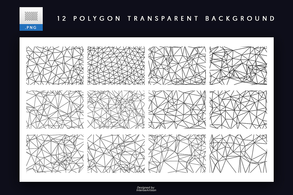12 Polygon Outline Background in Textures - product preview 8