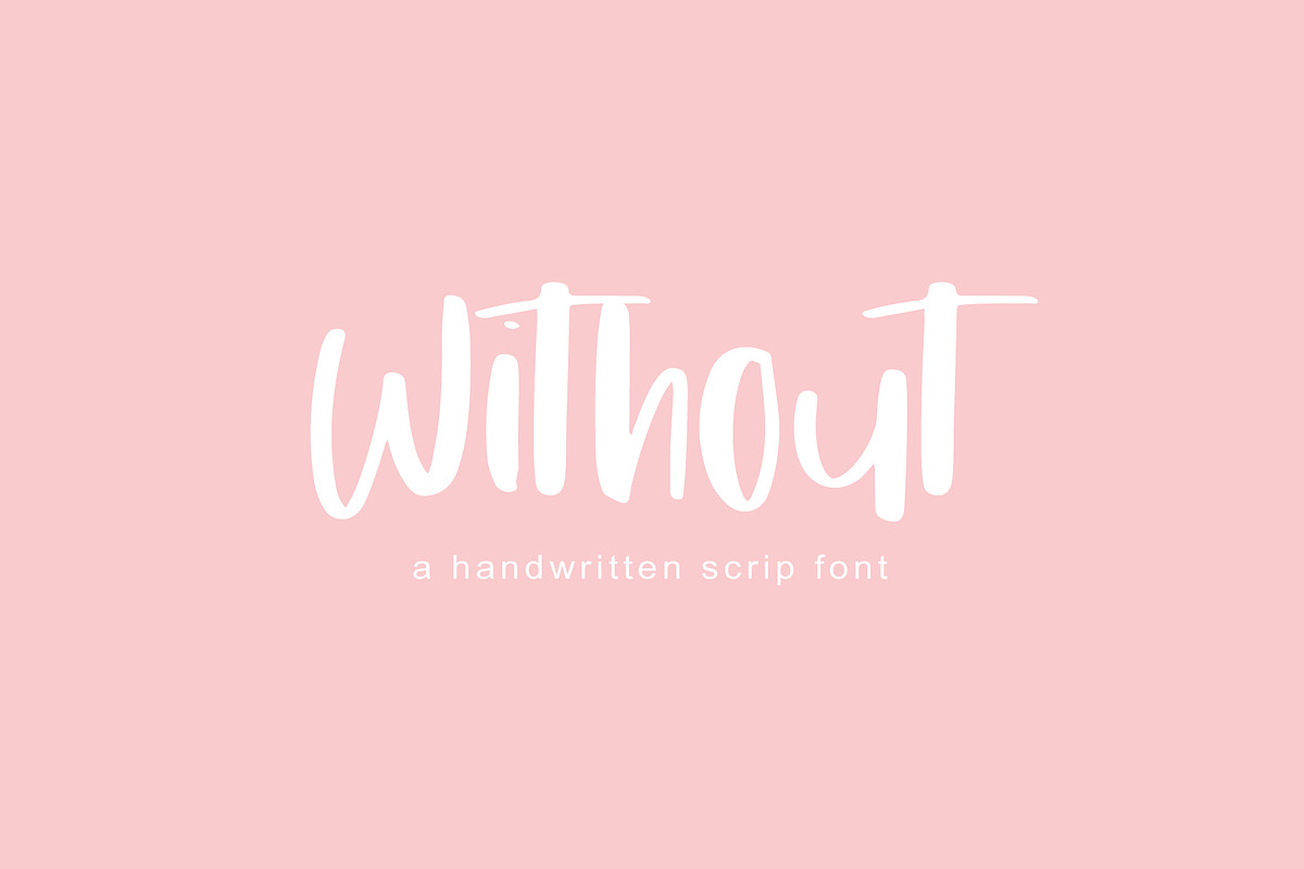 Without | Handwritten Font in Script Fonts - product preview 8