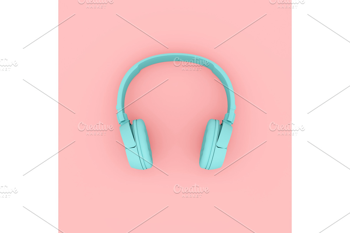 Modern Headphones two tone color. in Textures & Materials - product preview 8