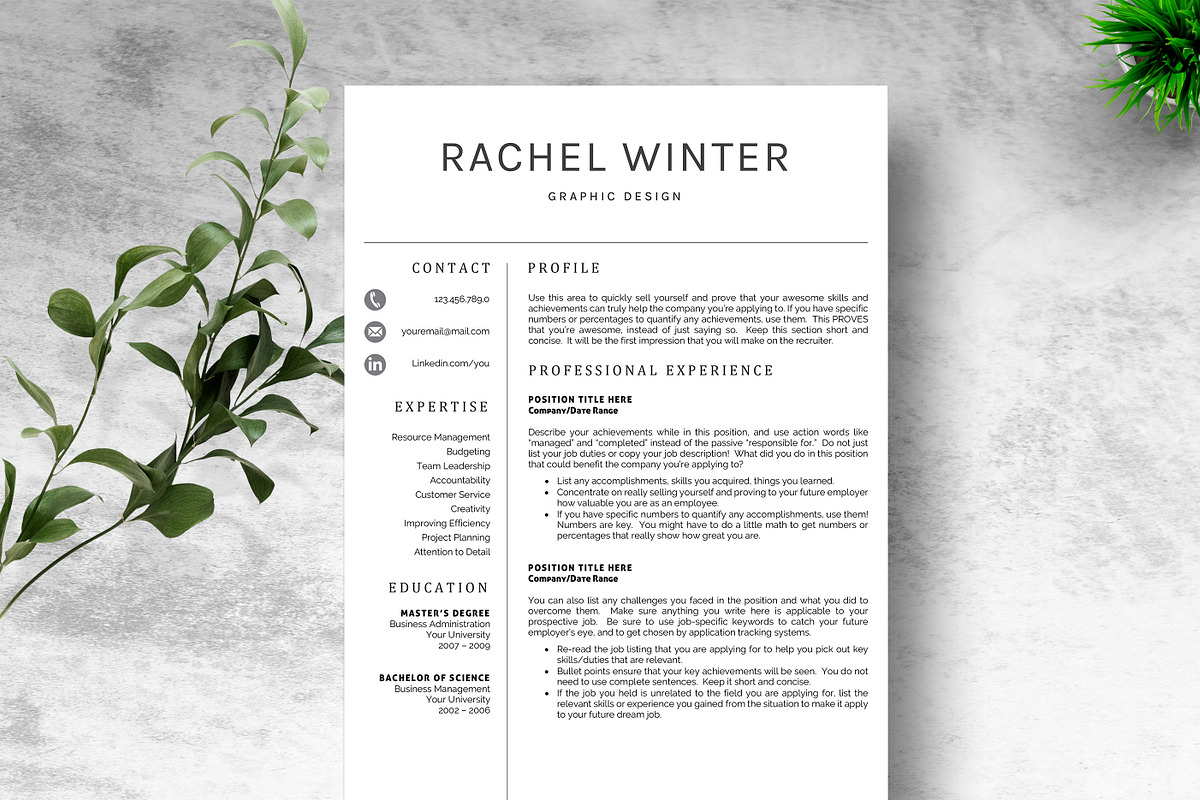 CV Template + Cover Letter in Letter Templates - product preview 8