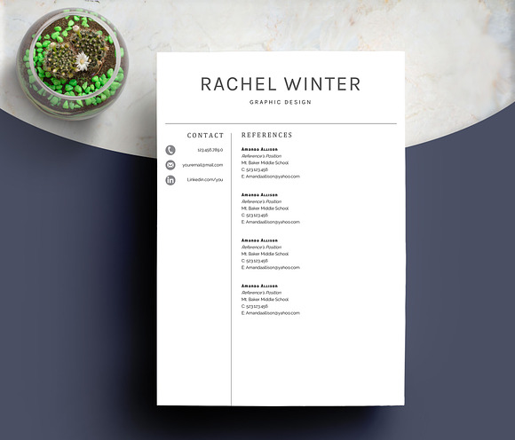 CV Template + Cover Letter in Letter Templates - product preview 5