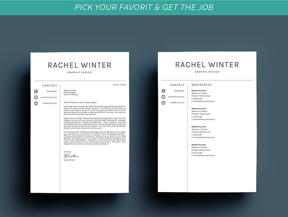 CV Template + Cover Letter in Letter Templates - product preview 6