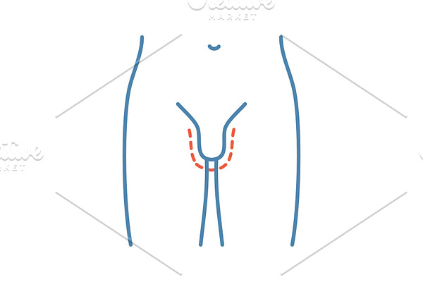 Penis enlargement surgery color icon