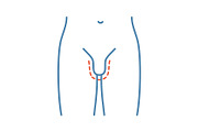 Penis enlargement surgery color icon