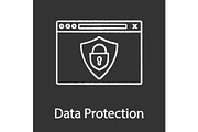 Data protection chalk icon
