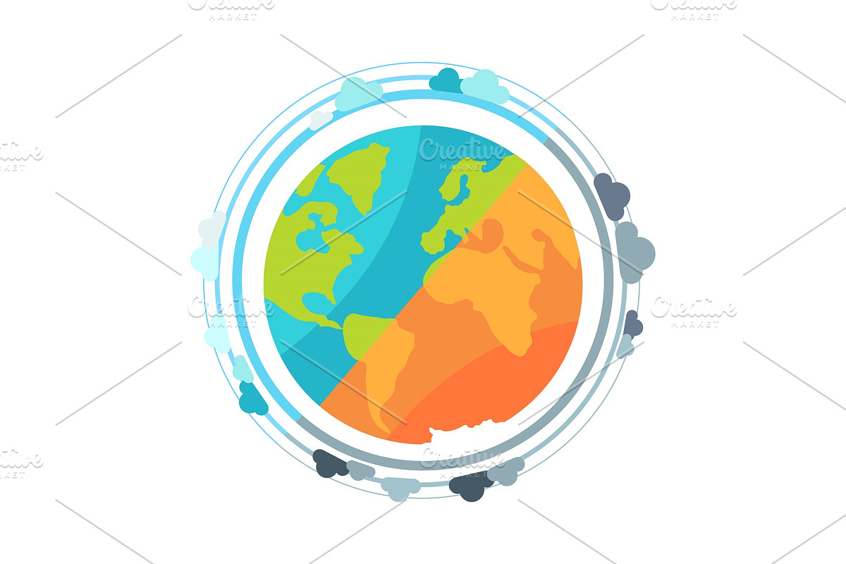 Earth Planet Globe Icon Vector in Illustrations - product preview 8