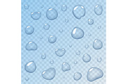 Water Drops Transparent Backdrop
