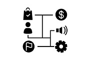 Business plan glyph icon