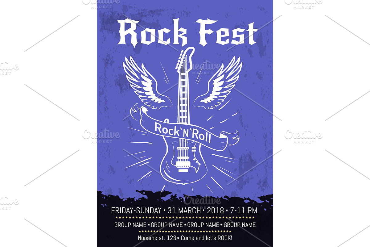 Rock 'n Roll Fest Announcement in Textures - product preview 8
