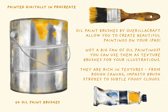 Oil Paint Brushes for Procreate in Photoshop Brushes - product preview 2