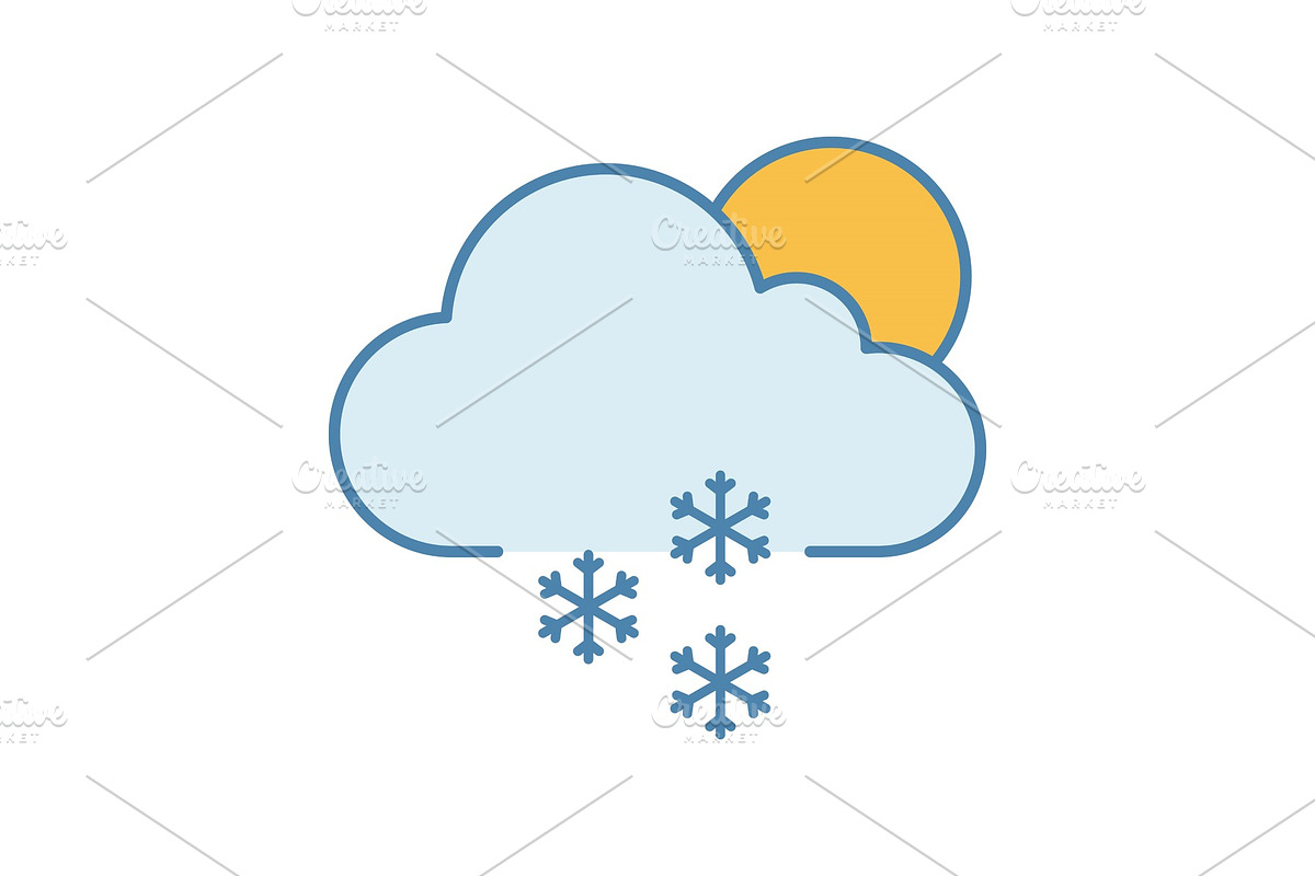 Scattered snow color icon in Icons - product preview 8