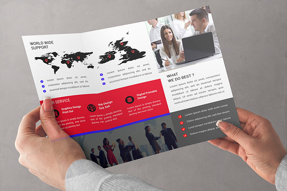 Creative Trifold Business Brochure  in Brochure Templates - product preview 2