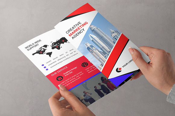 Creative Trifold Business Brochure  in Brochure Templates - product preview 3