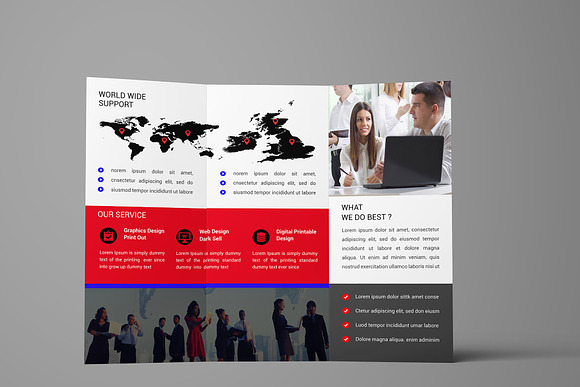 Creative Trifold Business Brochure  in Brochure Templates - product preview 4
