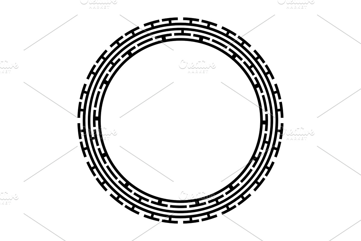 Greek key round frame. Typical in Textures - product preview 8