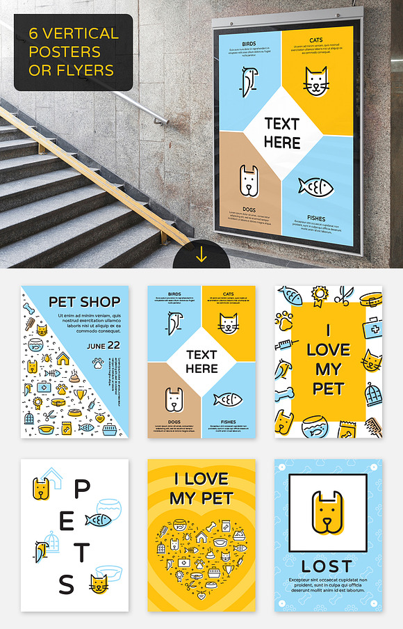 Pet Shop & Shelter Bundle in Cute Icons - product preview 3