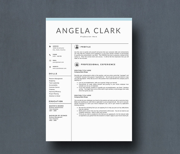 Professional Resume Template in Resume Templates - product preview 1
