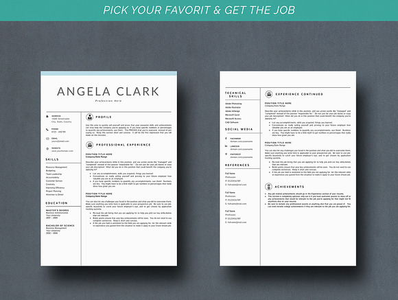Professional Resume Template in Resume Templates - product preview 4