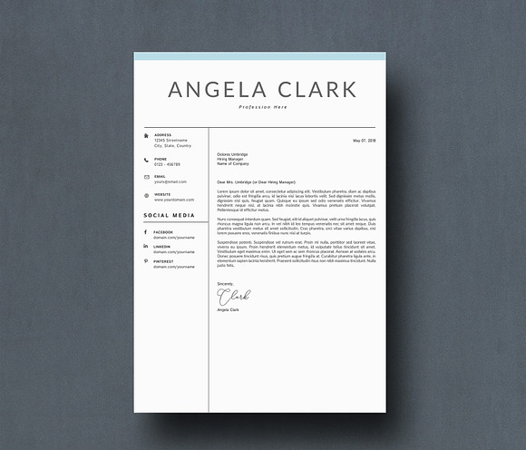 Professional Resume Template in Resume Templates - product preview 5