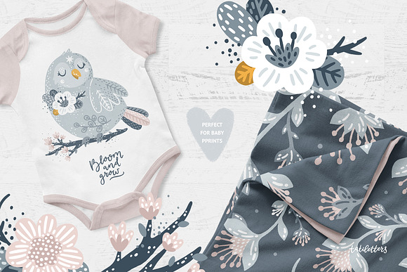 Birds and Flowers Prints & patterns in Illustrations - product preview 3