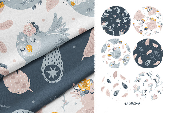 Birds and Flowers Prints & patterns in Illustrations - product preview 5