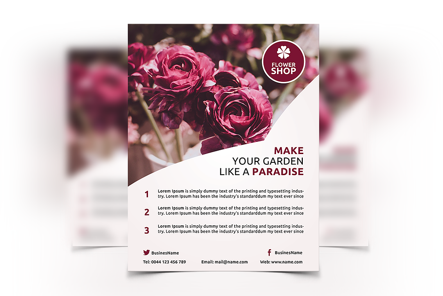 Flower Shop Flyer in Flyer Templates - product preview 8