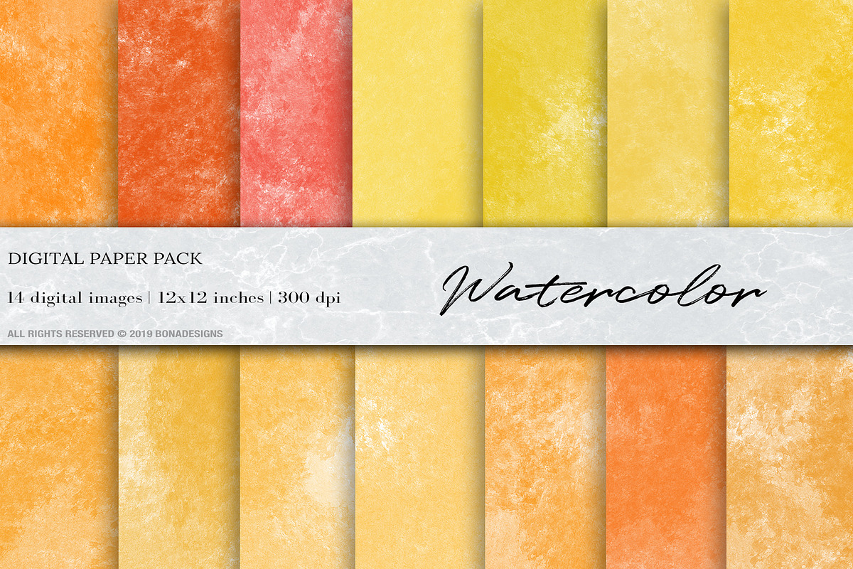 Watercolor Background Digital Papers in Textures - product preview 8