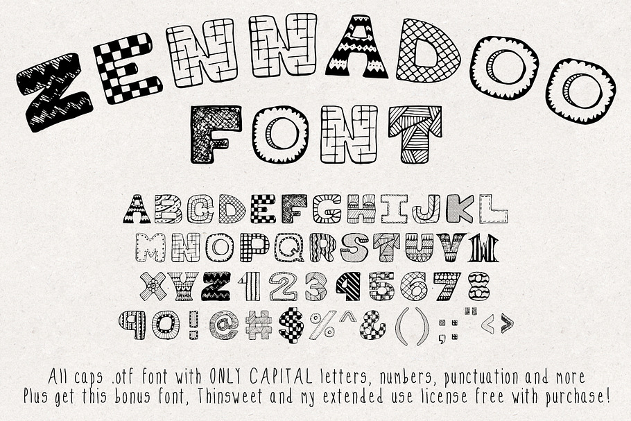 Zennadoo Font in Sans-Serif Fonts - product preview 8