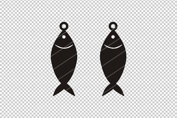 Fish earrings svg, fish svg,cricut in Patterns - product preview 1