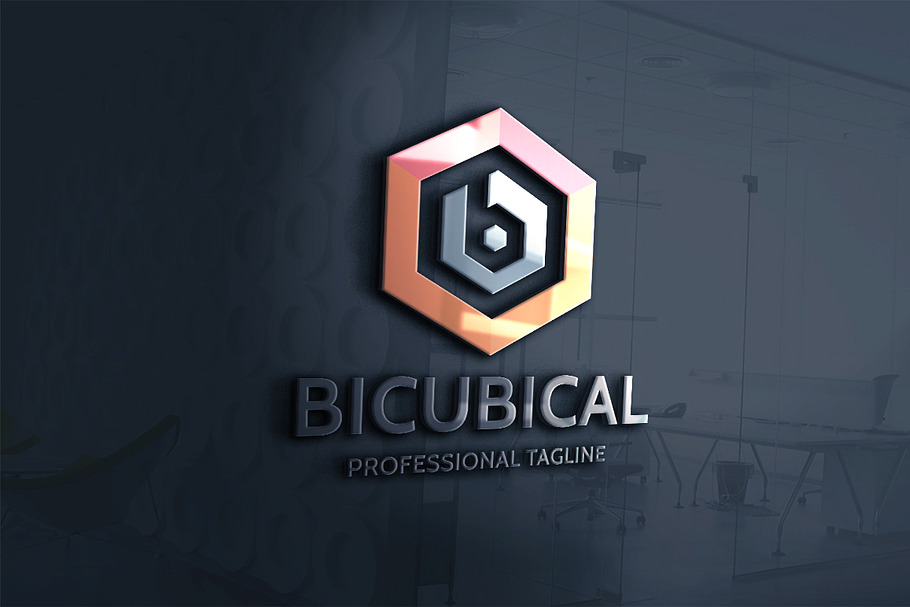 Bicubical Letter B Logo in Logo Templates - product preview 8