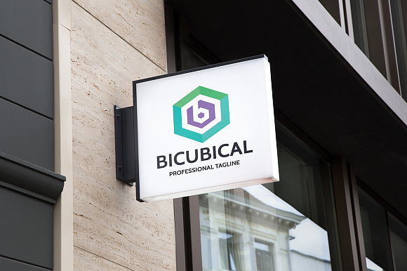 Bicubical Letter B Logo in Logo Templates - product preview 3