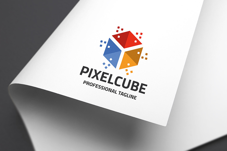 Pixel Cube Logo in Logo Templates - product preview 8