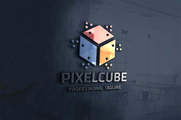 Pixel Cube Logo in Logo Templates - product preview 1