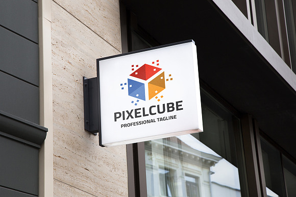 Pixel Cube Logo in Logo Templates - product preview 3