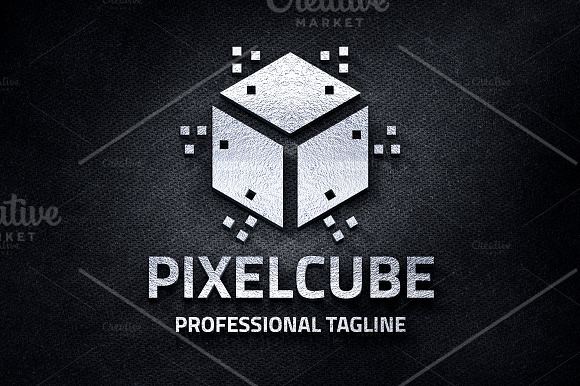Pixel Cube Logo in Logo Templates - product preview 4