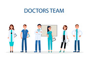 Cheerful Doctors Team Providing